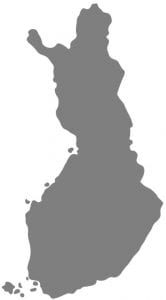 A silhouette of Finland