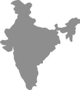 A silhouette of India